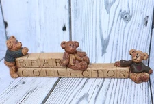 Vintage 2000 Blossom Bucket SUZI SKOGLUND BEAR CoLLECToR Resin Figure