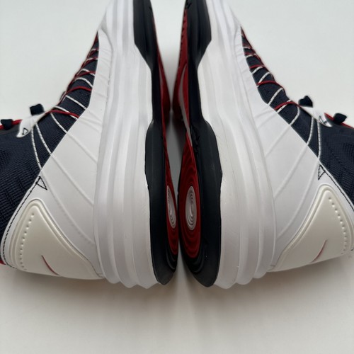 Nike Lunar Hyperdunk + White Blue Red USA 2012 Size 12 Used 524934-102 - Picture 11 of 24