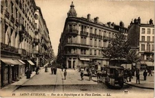 Old postcard St-ÉTIENNE-Rue de la République and Place Dorian (263193)
