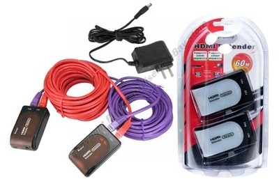 HDMI long Extender/Extension Cord over/for Cat5e/6cable/wire 1080p v1.3$SHdi{+PS