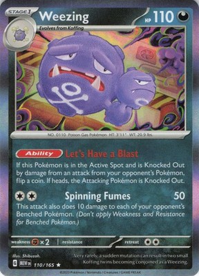 Weezing Holo Rare SV: Scarlet & Violet 151 110/165 NM