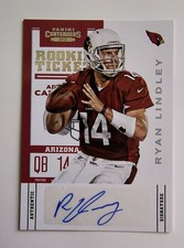 RYAN LINDLEY Rookie Ticket Autograph Card 2012 Panini Contenders #182. rookie card picture