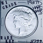 1927 D PEACE SILVER DOLLAR HI GRADE GENUINE U.S. MINT RARE KEY COIN 8799