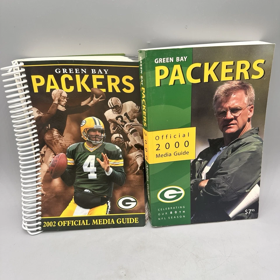 Green Bay Packers Media Guide Press Book Lot 1965 1993 1994 1995 97 99 2000 2002 - Image 2 of 4