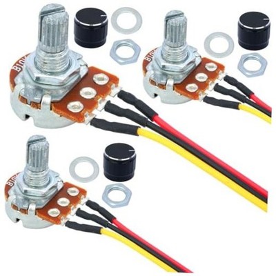 3Pcs 10K Ohm Potentiometer Linear Adjustable WH148 B10K | 3 Pin Variable