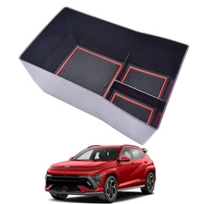 For 2024-2025 Hyundai Kona Accessories Centre Console Armrest Storage Trays Box