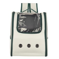 Cat Backpack Carrier Portable Pet Backpack for Cats or Small Dogs Beige/Green