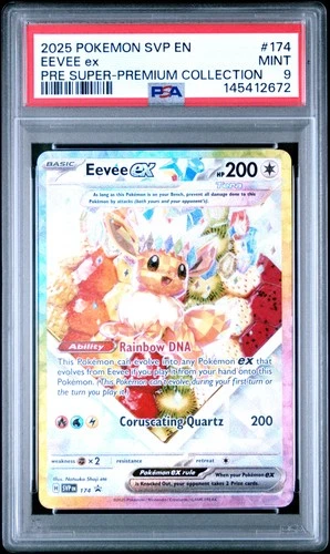 2025 POKEMON SVP EN-SV BLACK STAR PROMO #174 EEVEE EX PSA 9