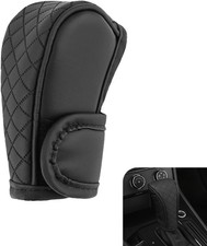 Car Gear Shift Cover, Leather Shifter Cover, Gear Shift Knob Cove Color: Black
