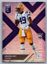 Arden Key #154, Rookie, Draft Picks, LSU Tigers, 2018 Panini Elite