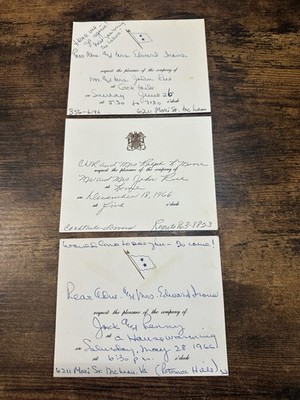 Vintage 1966 Cocktail Dinner Housewarming Party Invitations Lot of 3