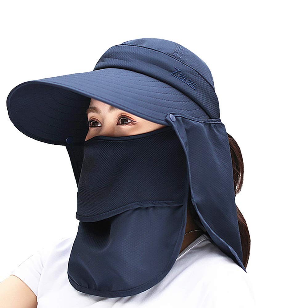 UPF 50+ Waterproof Breathable Sun Protection Face Neck Cover for Outdoor Activities