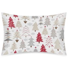Christmas Xmas Tree Satin Pillowcase for Hair and 20" x 30" Christmas Trees
