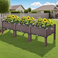 Large Raised Garden Bed Planter Patio Plant Pot Flower Bed Vegetable Grow Box