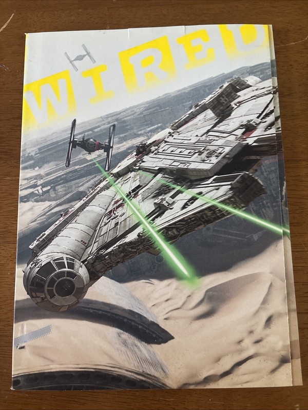 WIRED MAGAZINE DECEMBER 2015 Star Wars The Force Awakens FOLD-OUT Cover Issue