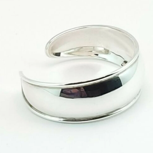 Brazalete Silpada de plata de ley 925 con borde enrollado B1407 - Imagen 9 de 10