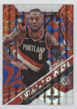 2019 Panini Mosaic Will to Win Reactive Blue Prizm 78/99 Damian Lillard #19 8d2