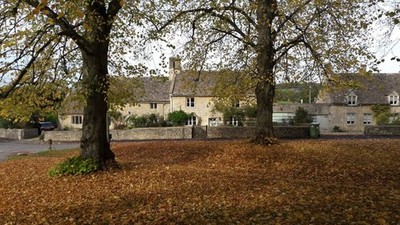Foto 6x4 Herbstblätter bei Windrush erst Ende September, noch Herbst c2017