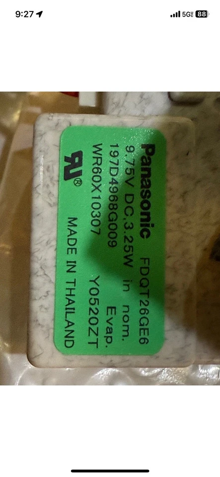 NUEVO ORIGINAL Ventilador Evaporador Motor WR60x10307 Foto 2 de 4