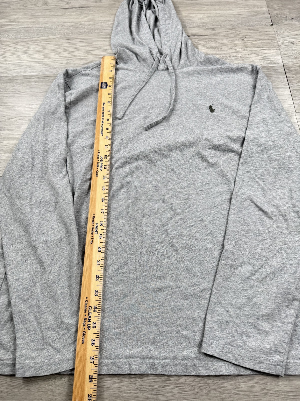 Polo Ralph Lauren Felpa con Cappuccio Uomo XL Grigio Pony Pullover Leggero Cotone Lungo