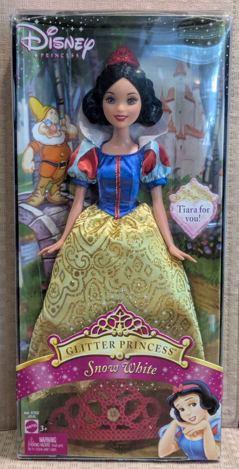 2005 Mattel Disney Princess Glitter Princess Snow White w Ti