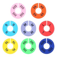 8 PCS Clothing Size Dividers, Closet Dividers for Hanging Clothes, Color Plas...