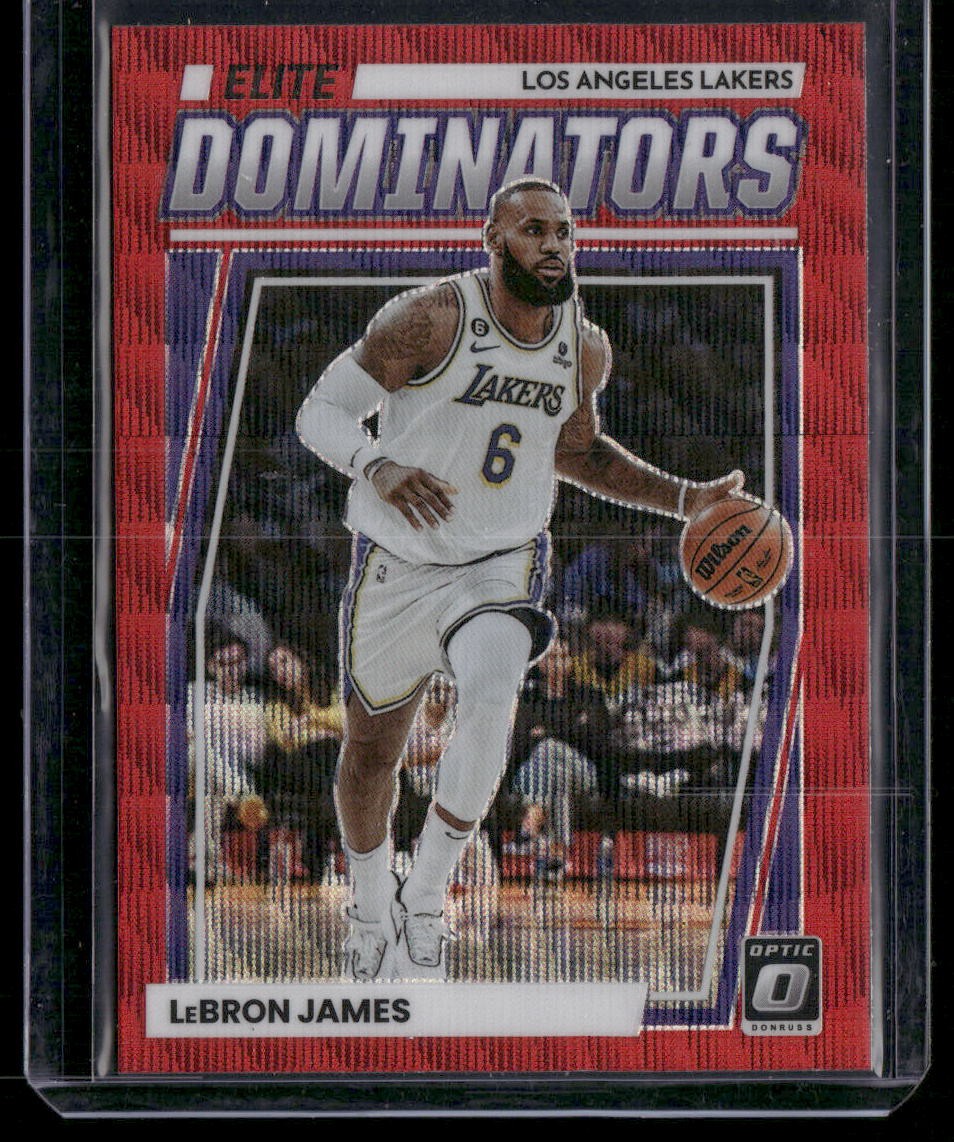 2022-23 Donruss Optic #22 LeBron James Elite Dominators Red Wave