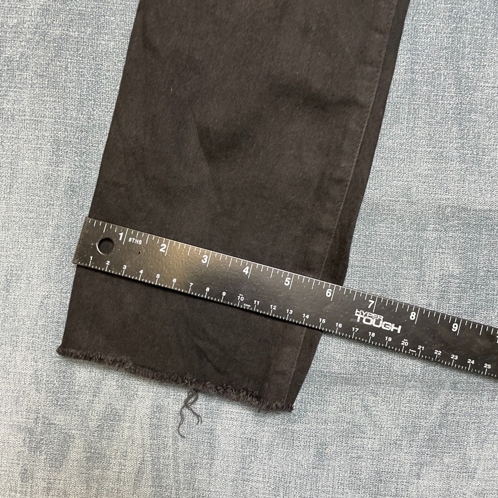 AG Adriano Goldschmied Mari Straight Jeans Womens 30W Black High Rise Frayed Hem thumbnail 8