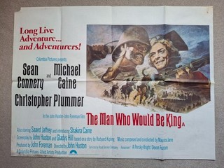 The Man Who Would Be King Original Film Cinema Movie Quad Poster Connery & Caine
