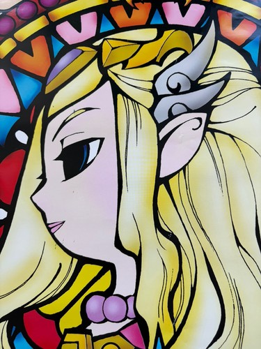 "Póster Legend of Zelda Pyramid Nintendo vitral arte impresión 36X 24""" - Imagen 6 de 10