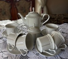 Rosenthal Classic Pearl Anna White Rose – Servizio tè 14 pz vintage