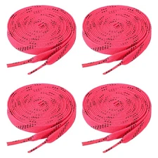 2 Pair Waxed Hockey Laces Hockey Skate Laces for Ice Roller, 96 Inch Pink