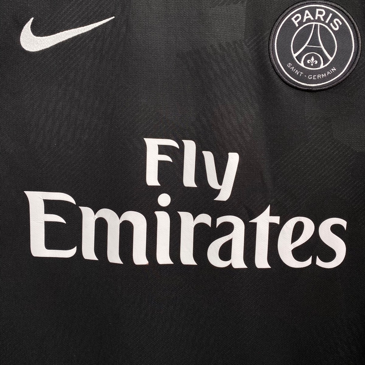Nike Paris Saint-Germain PSG Soccer Jersey Black Fly Emirates