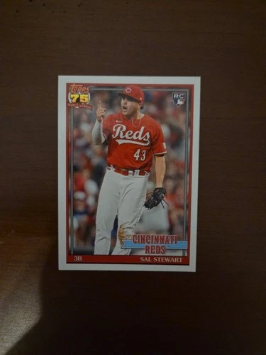 2026 Topps Series 2 1991 75th Anniversary Sal Stewart RC Reds #91B2-13
