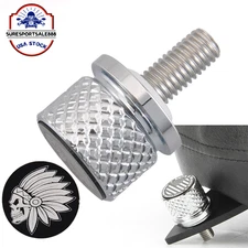 Chrome 8mm Motorcycle Quick Seat Release Skull Steel Bolt Screw For Indian Chief