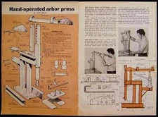 Hand pump HYDRAULIC ARBOR PRESS How-To build PLANS