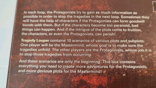Juego de mesa Tragedy Looper. Juegos Z Man. Nuevo sin usar. Raro - Imagen 7 de 18