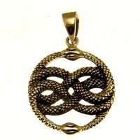 Auryn Schlange AnhäNger Bronze Symbol Schmuck Neu