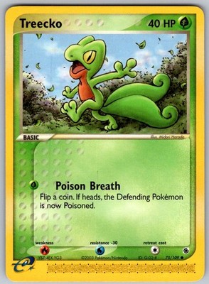 Treecko 75/109 Common Ruby & Sapphire Pokemon Lightly Played