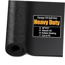 Garage Floor Mat Oil Spill Mat for Under Car, Heavy Duty Garage Mat 48" x 72"