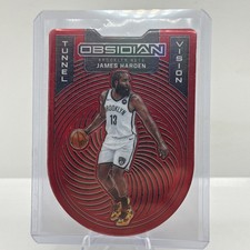 2020-21 Obsidian Tunnel Vision Die Cut Red JAMES HARDEN #6