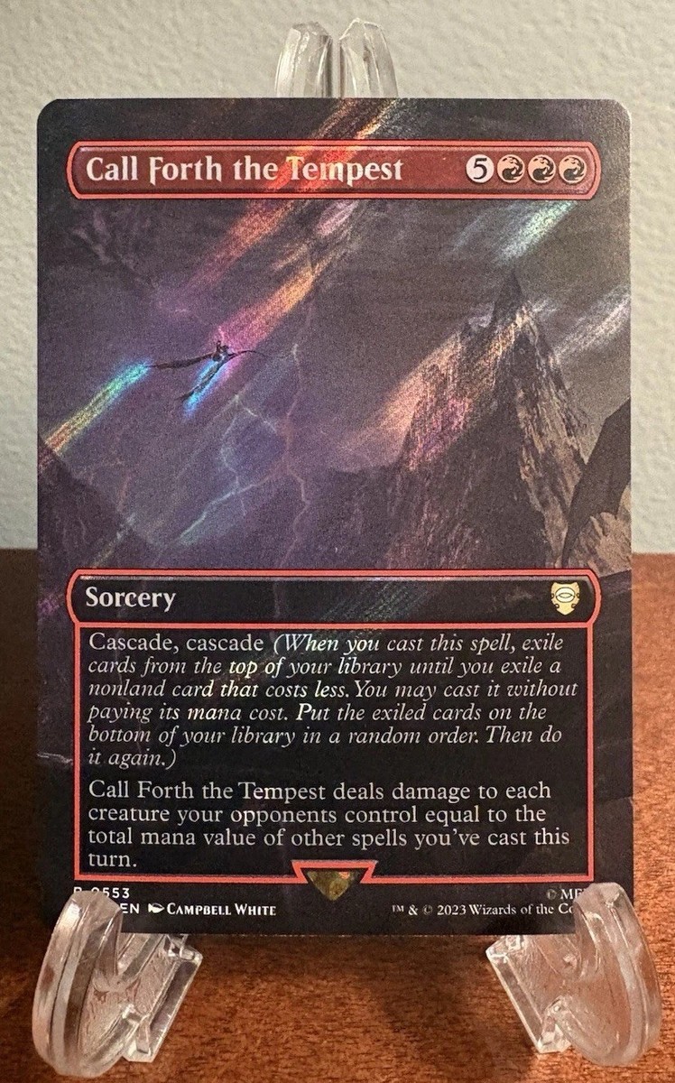 Call Forth the Tempest 1枚 MTG Call Forth the Tempest Borderless Surge Foil Lord of the Rings