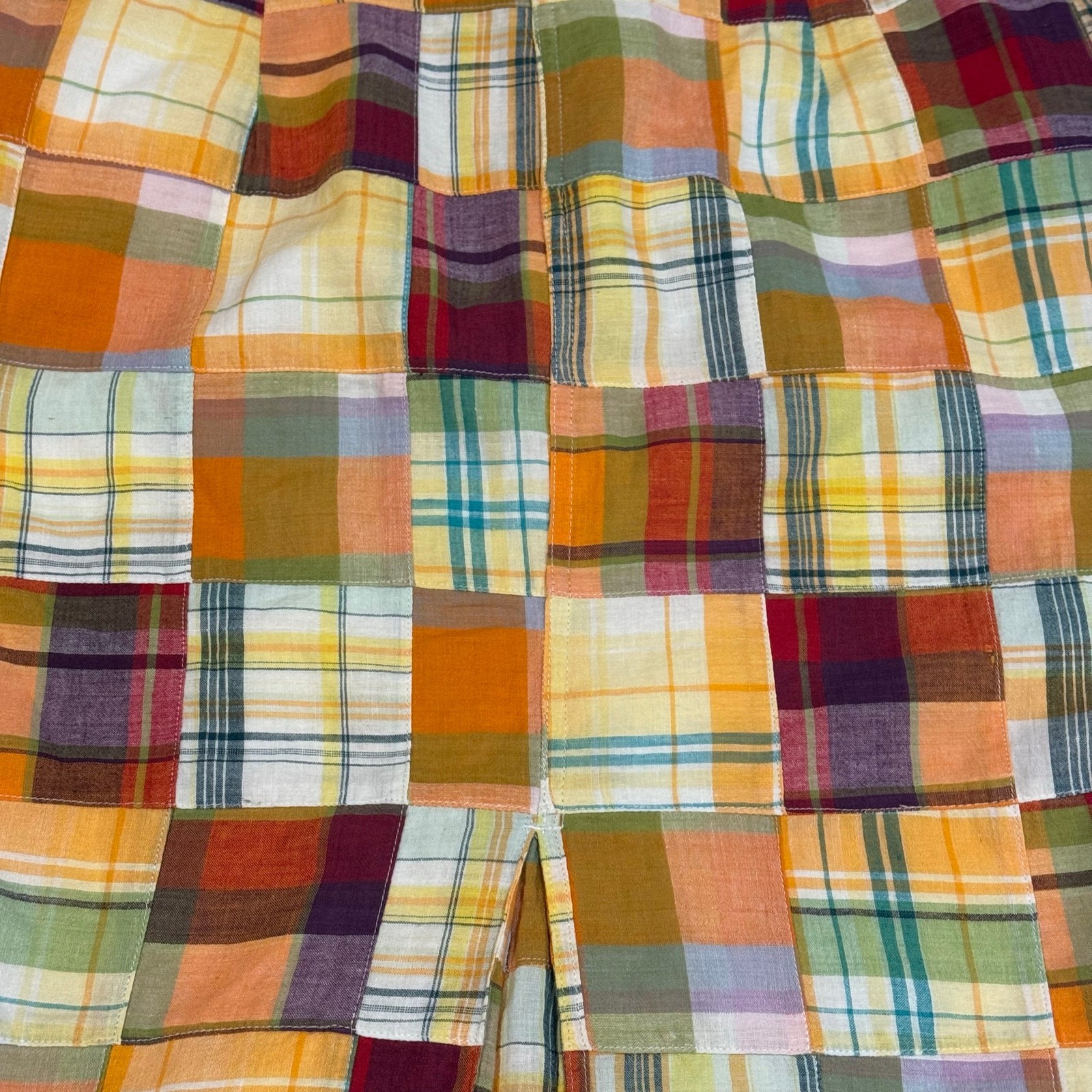 Pendleton Madras Plaid Orange Patchwork Straight … - image 8