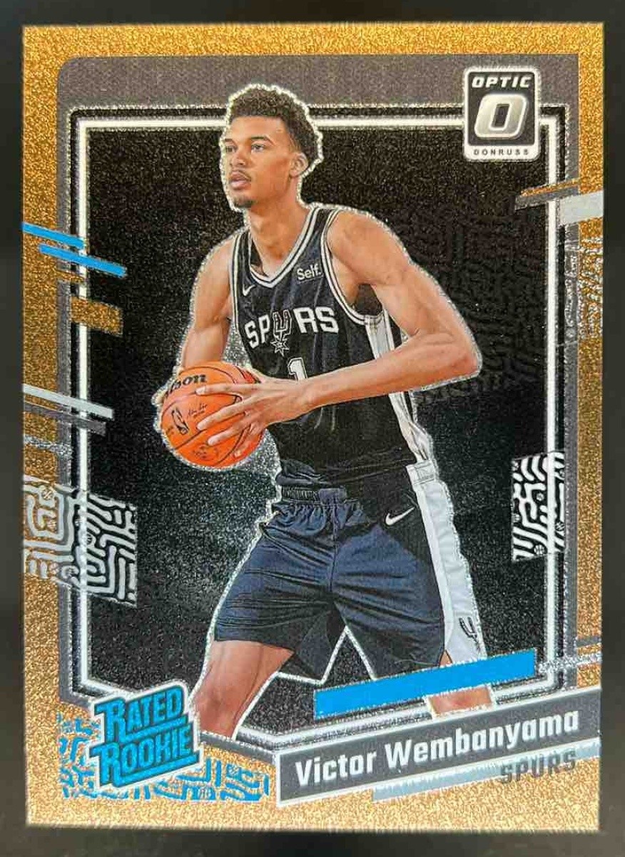 2023-24 Donruss Optic Victor Wembanyama Copper Glitter Prizm Rated Rookie #34/99