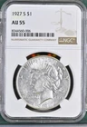 1927-S Peace Dollar NGC Certified AU55