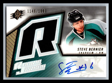 2005-06 UD SPx ROOKIE JERSEY AUTO   #240  STEVE BERNIER /1999