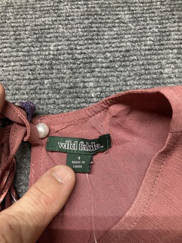 2 Wild Fable Sommerkleid Damengröße Small grün/rosa Blumenmuster gefüttert neu mit Etikett UVP $ 50 - Bild 5 von 13