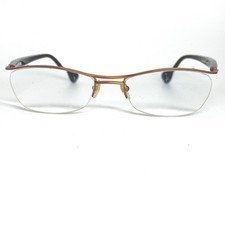 Alain Mikli Paris A0021-10 Eyeglasses Brown Metal Half Rim Frame Hand Made 21852