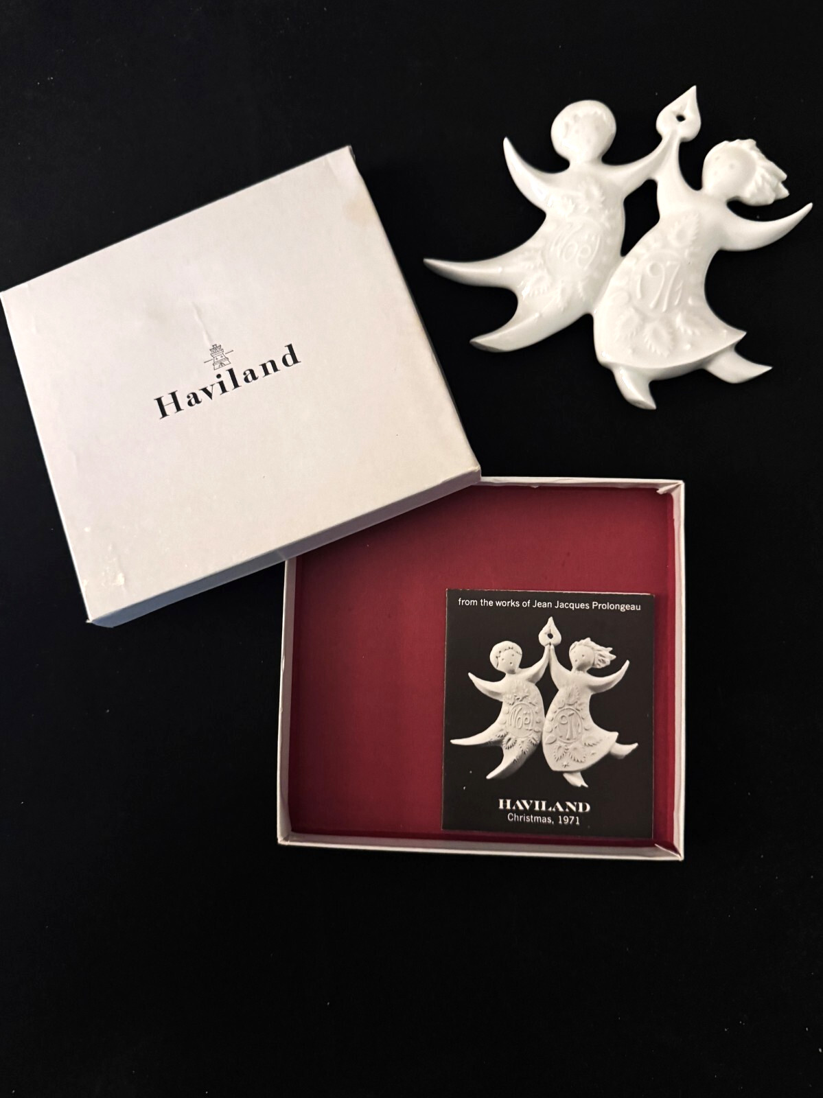 Haviland Limoges Dancing Angels 1971 Christmas Ornament Jean Jacques Prolongeau