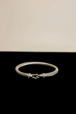 David Yurman Classic Cable Diamond Buckle Bracelet